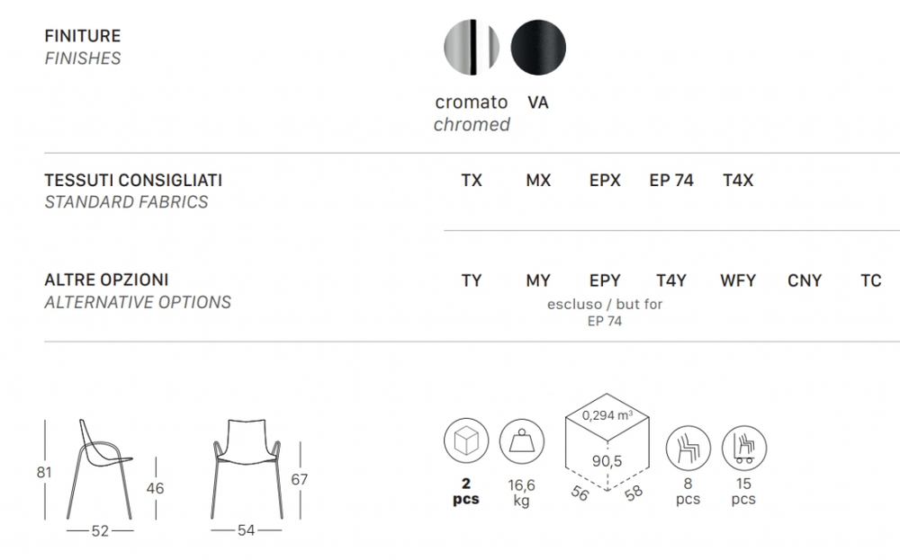 Кресло с обивкой Scab Design Zebra Pop, хром, красный