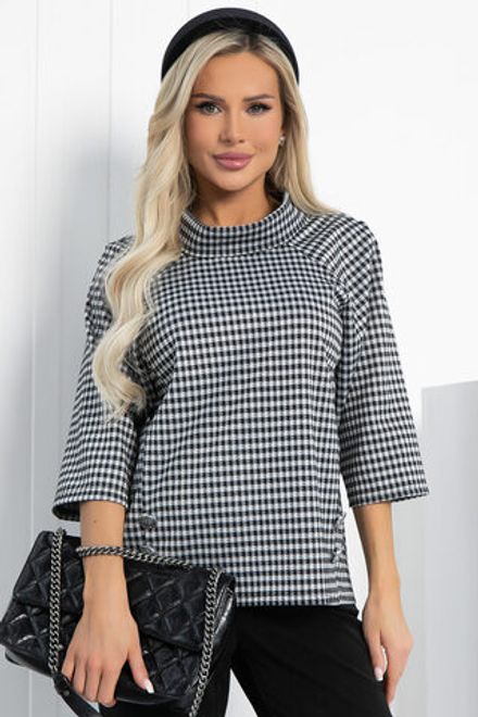 Джемпер Эдельвейс (черно-белый) Б12830-18М LT Collection