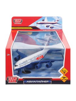 Самолет детский металлический 22 см Авиалайнер