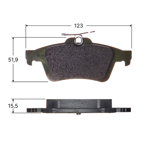 Колодки тормозные дисковые Avantech задние (противоскрипная пластина в компл.) AV038