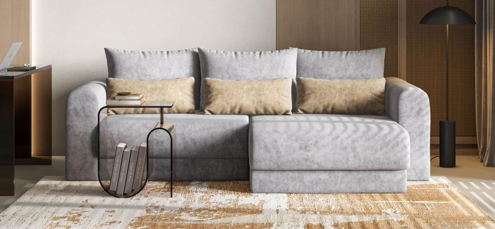 Модульный угловой диван РИЧМОНД MODOOL Велюр Royal агат