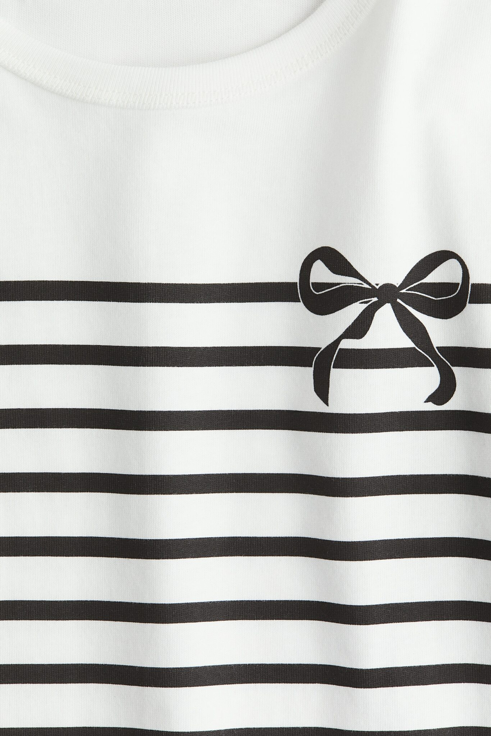 H&M Футболка с принтом, белый/черный