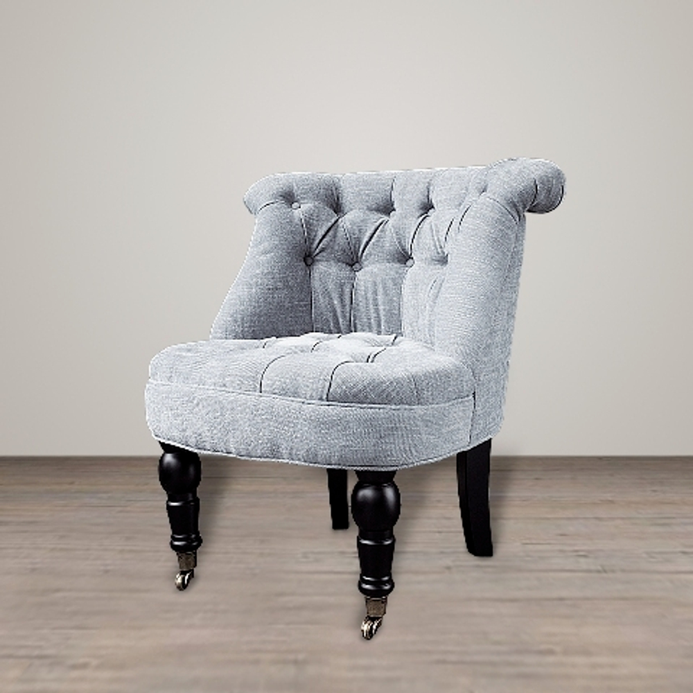 Пуф Eichholtz Камден серый Голландия вид сбоку