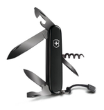 Нож Victorinox Spartan PS, 91 мм, 13 функций, чёрный, с темляком
