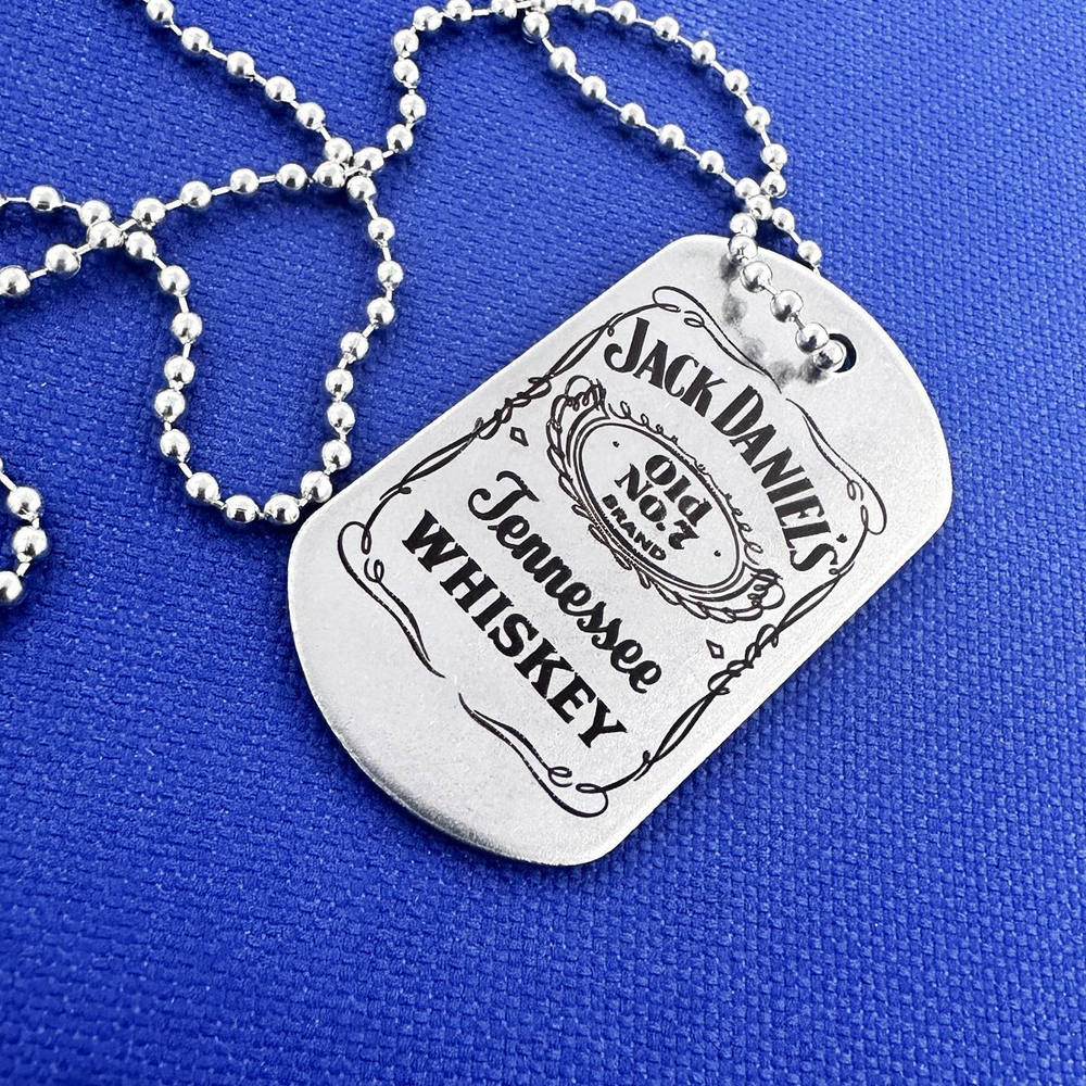 Жетон стальной с гравировкой Джек Дениелс, Jack Daniel's подарочный набор