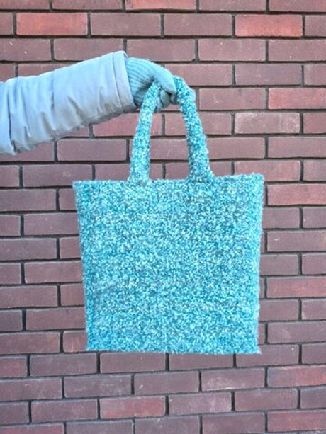 МК Сумка-Кудряшка, пряжа BOUCLE COTTON от O’YARN