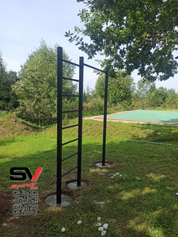 Монтаж уличной шведской стенки Sv Sport (3 вертикальных столба)