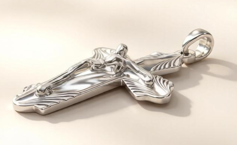 Ювелирный крест из серебра 925 пробы