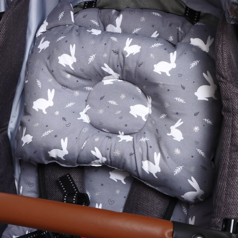 Коляска комбинированная «Joy every day» серый с кроликами (арт. J1/1)