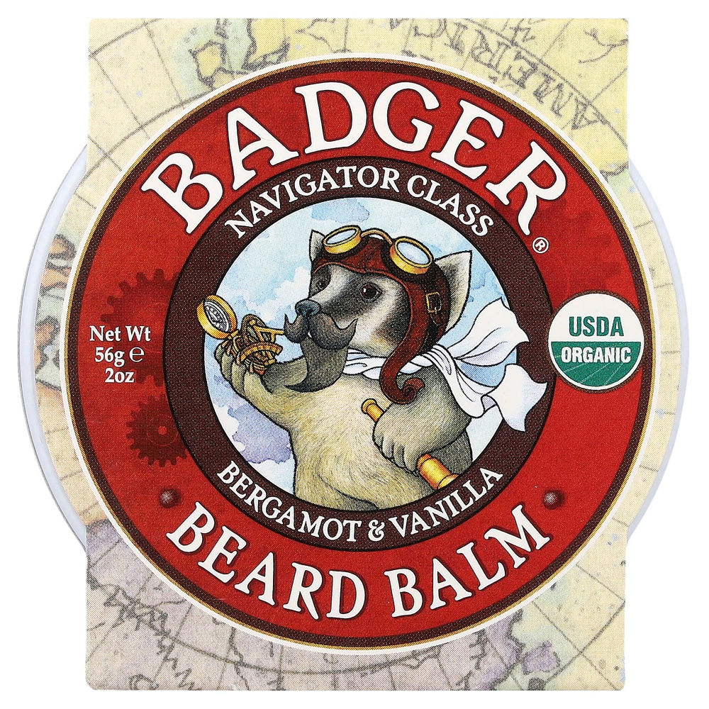 Badger, бальзам для бороды, бергамот и ваниль, 56 г (2 унции)