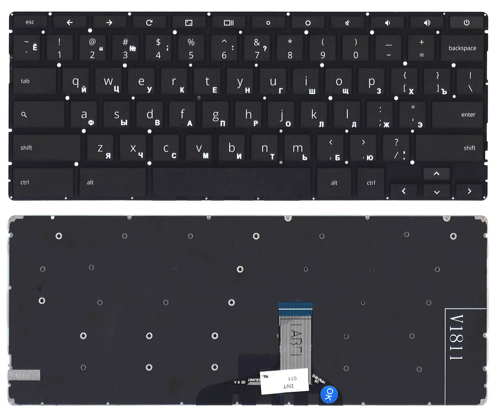 Клавиатура для ноутбука HP Chromebook 14A-NA черная