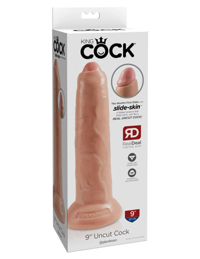 Фаллоимитатор King Cock 9" Uncut - Flesh Pipedream 556221PD