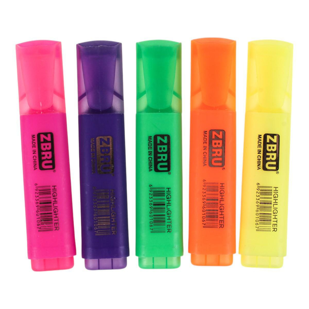 Текстовыделитель скошенный 1-5мм, неон, 6 цветов в ассортименте