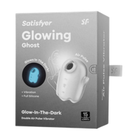 Стимулятор клитора – вакуум+вибрация Satisfyer Glowing Ghost (светится в темноте)