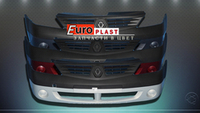 Передний бампер в цвет Renault Logan (2004-2009) c полосой