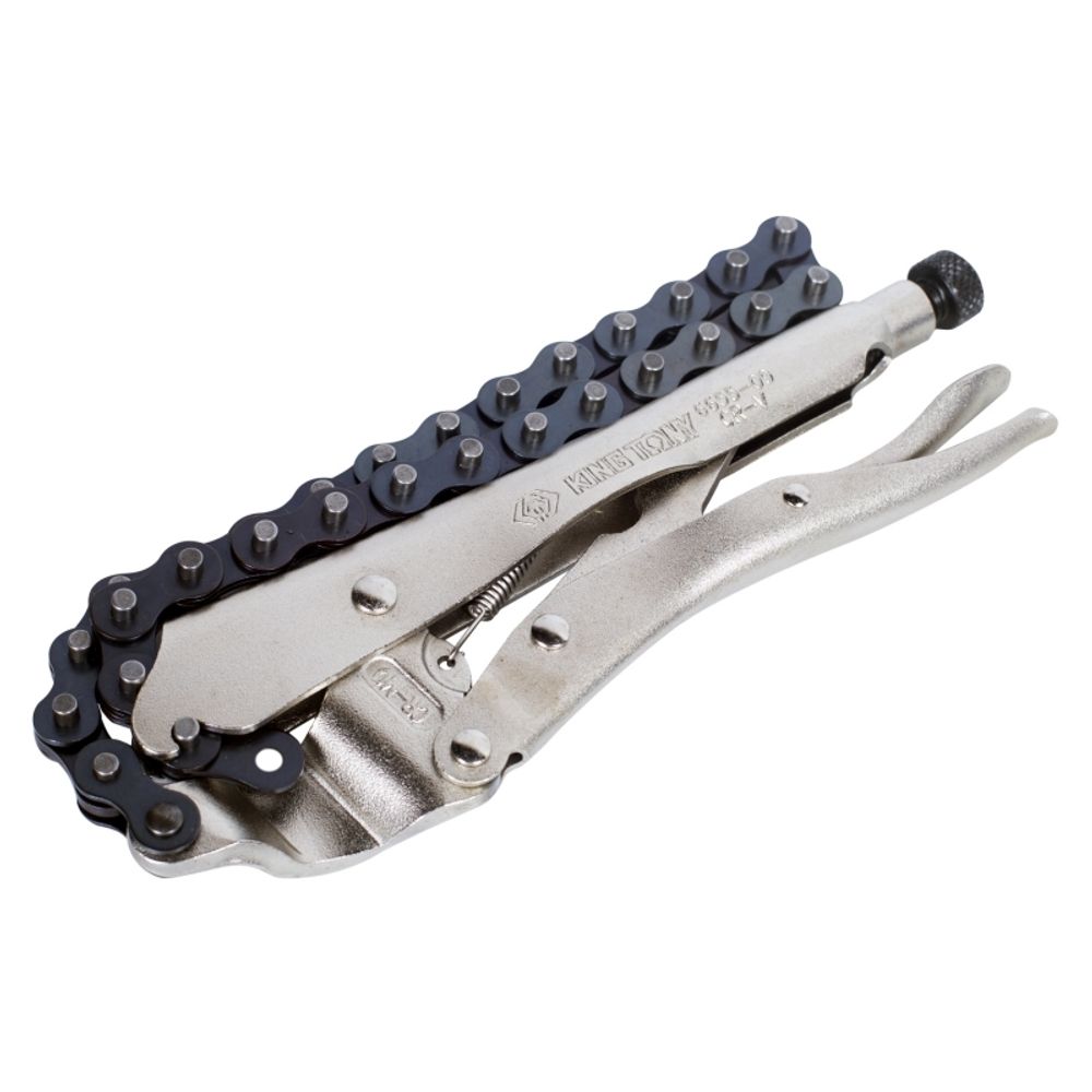 KING TONY (6655-09) Съемник масляных фильтров, 60 -140 мм, цепной с фиксатором