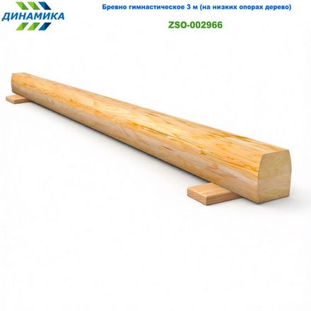 Бревно гимнастическое 3 м (на низких опорах дерево)