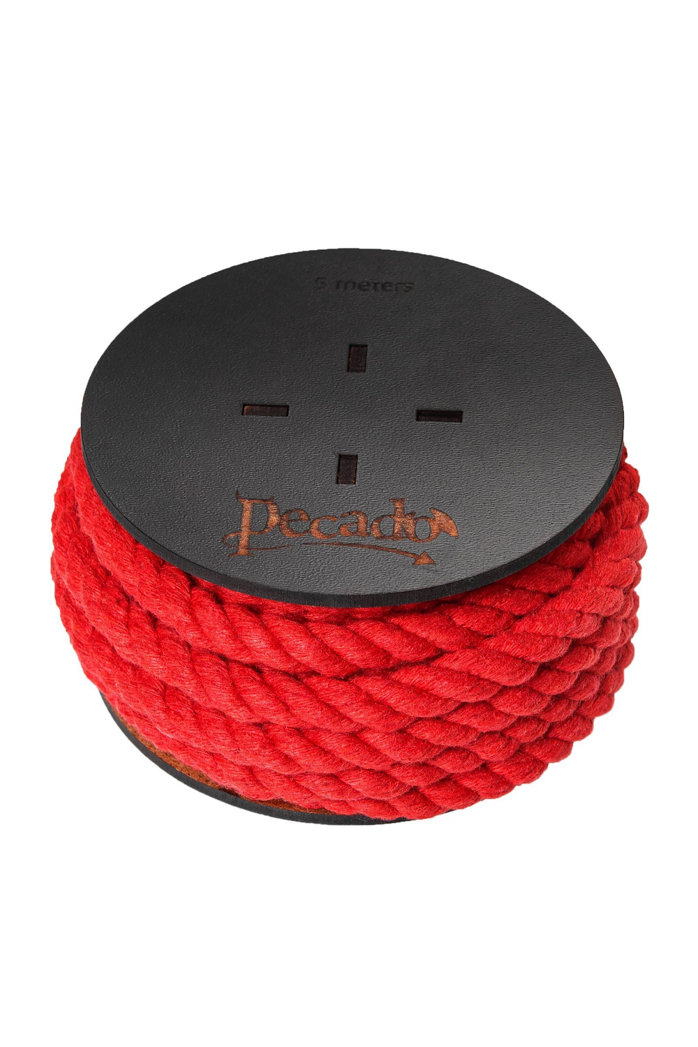 Красная веревка для шибари на катушке - 5 м.