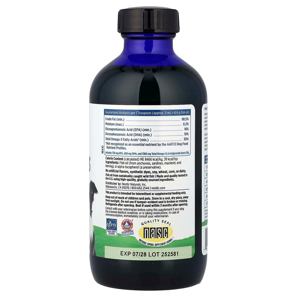 Nordic Naturals, Omega-3 Pet™, для собак, 237 мл (8 жидк. унций)