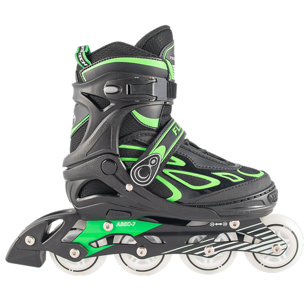 Рол.коньки Flash р. 35-38 (M) зеленый