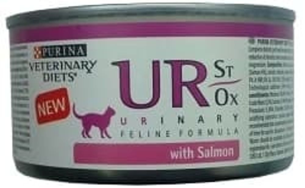 Purina Veterinary Diets 195г Консервы для взрослых кошек при мочекаменной болезни UR (Лосось)