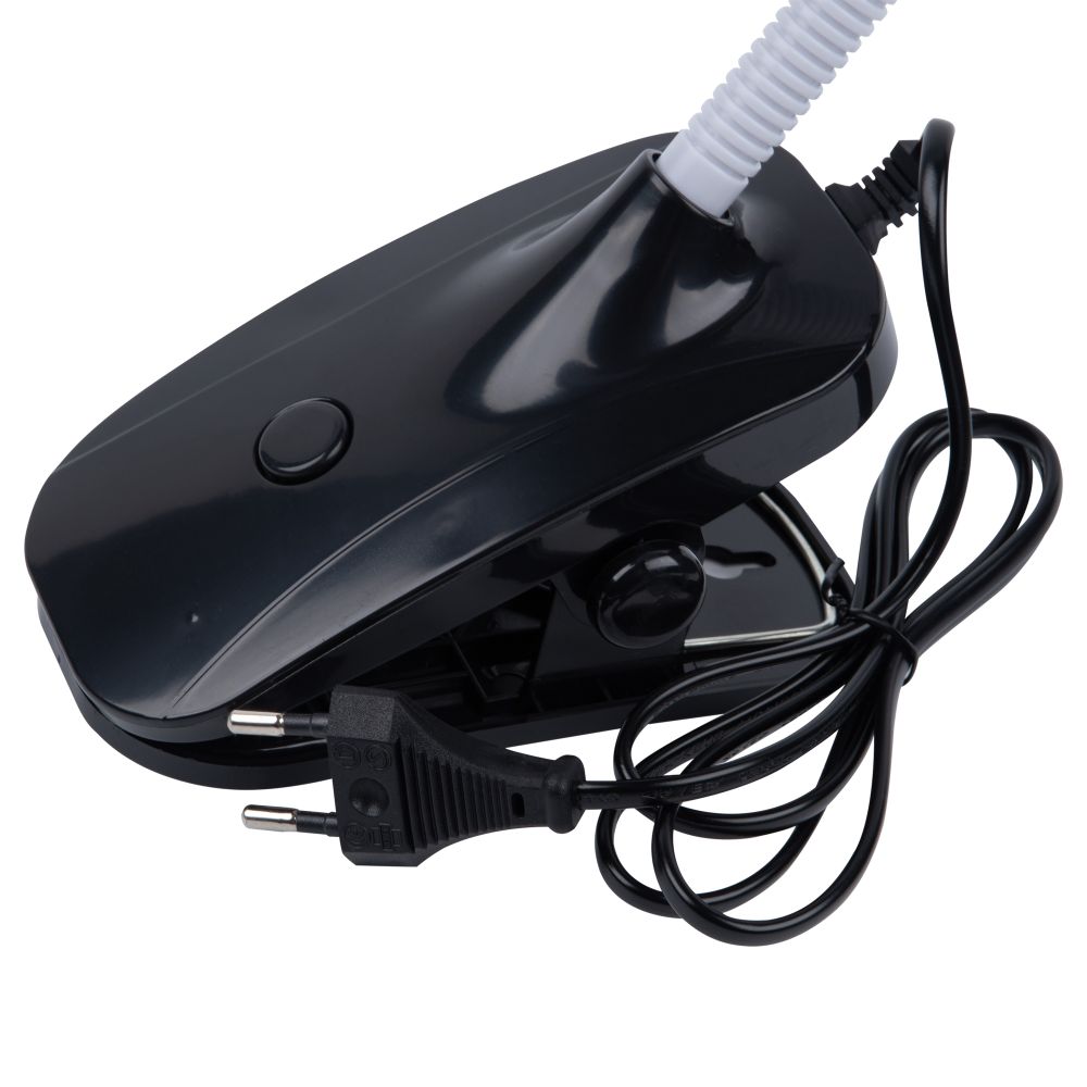 TLD-546 Black-LED-350Lm-4500K Светильник настольный прищепка. 5W. Механический выключатель. Черный. ТМ Uniel