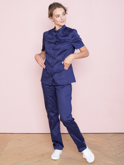 Голубой медицинский костюм клеон экстра