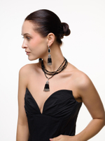 Колье "Queen" Silver черный агат