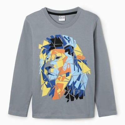 Лонгслив для мальчиков А.BV-M1089, св.серый, р. 116 см 9821525