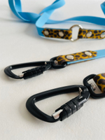 Перестежка поводок для собак из биотана , 20 мм,3 метра. Голубой и леопардовый