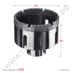 ЗУБР АВК d 60 мм (М14, 15 мм кромка), Вакуумная алмазная коронка, Профессионал (29865-60)