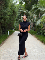 трикотажный топ  в черном цвете