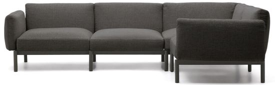 Sorells 5-местный угловой садовый диван из алюминия с серой отделкой Испания La Forma