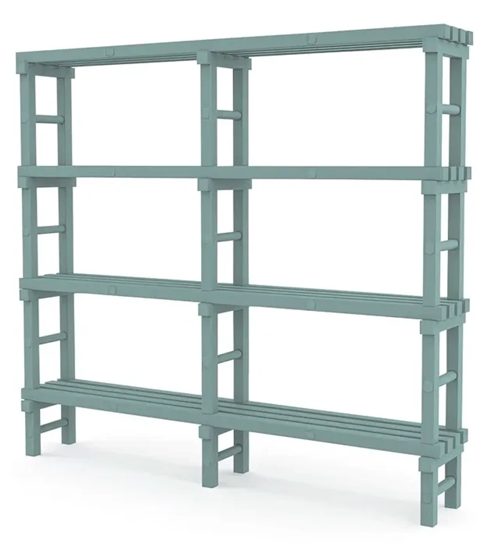Стеллаж пластиковый, 2 м, (2 000 х 345 х 1 800 мм)