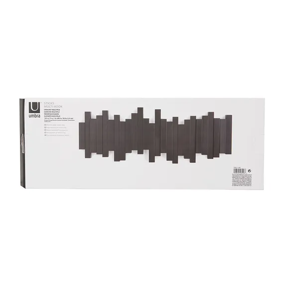 Настенная вешалка Sticks черная