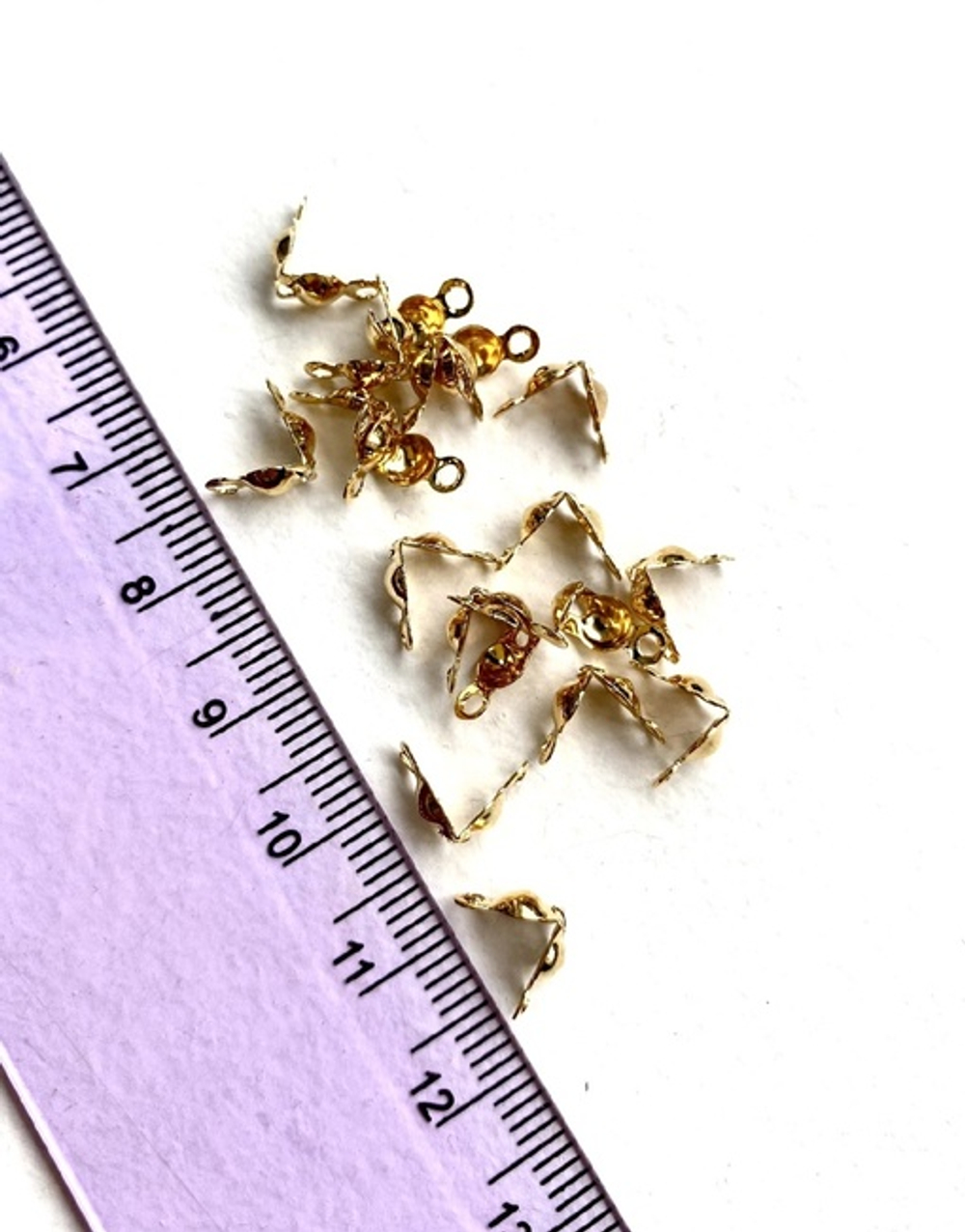 0324-10-з Каллот 5мм (10шт), позолота