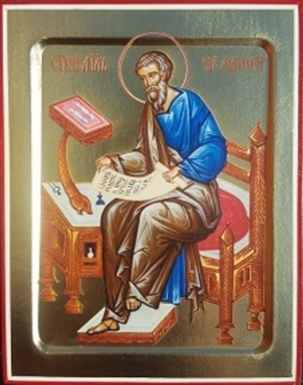 Икона Матфея, апостола и евангелиста на дереве: 125 х 160 (Синопсисъ)