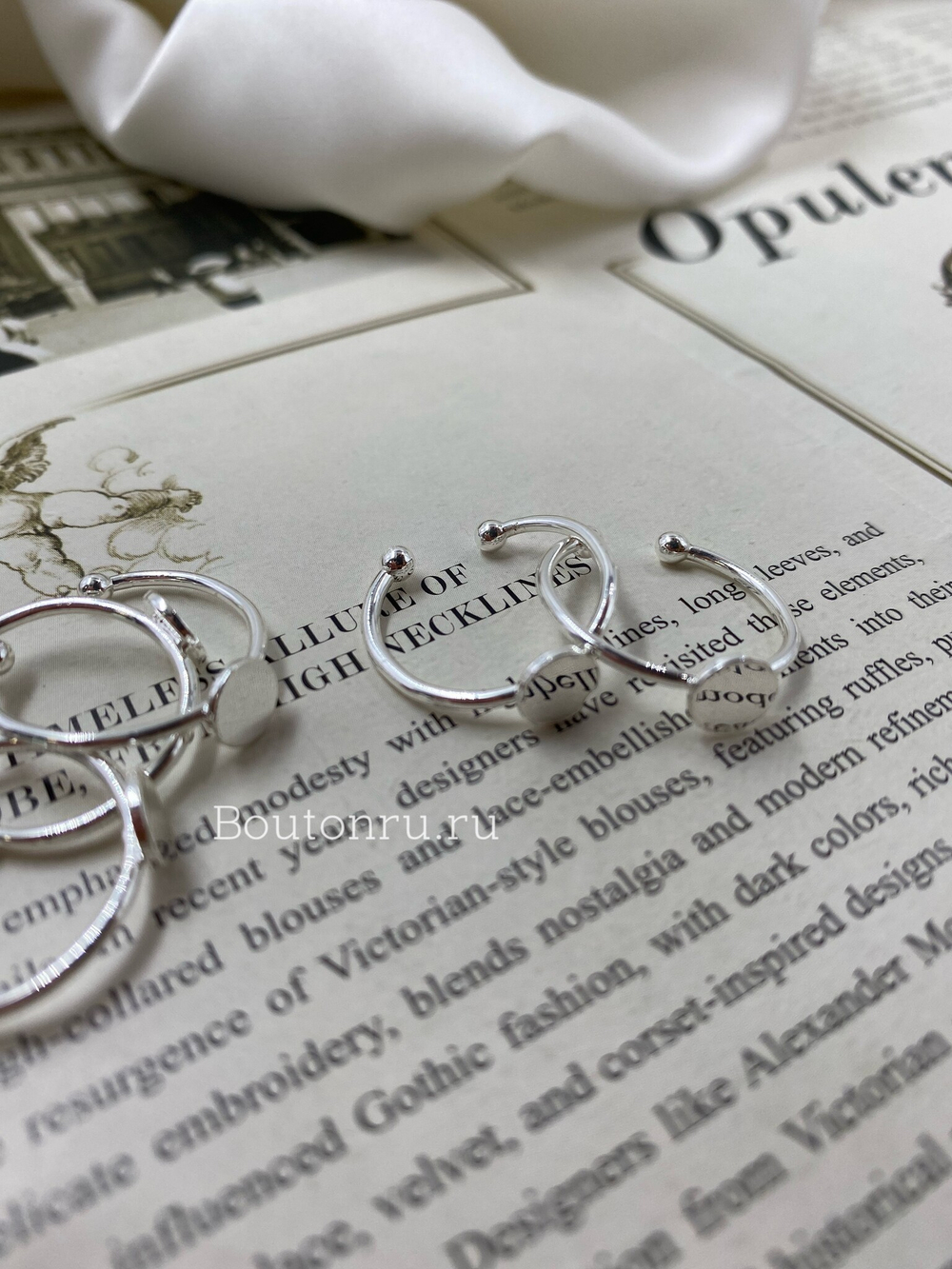 Основа для колец белое золото