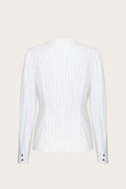 БЛУЗА ИЗ ХЛОПКА С ДЕКОРАТИВНЫМИ ПУГОВИЦАМИ