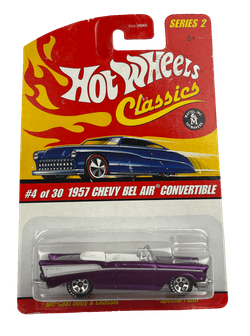 Hot Wheels Classics Series 2: 1957 Chevy Bel Air Convertible (Purple) (#4 of 30) (2006)