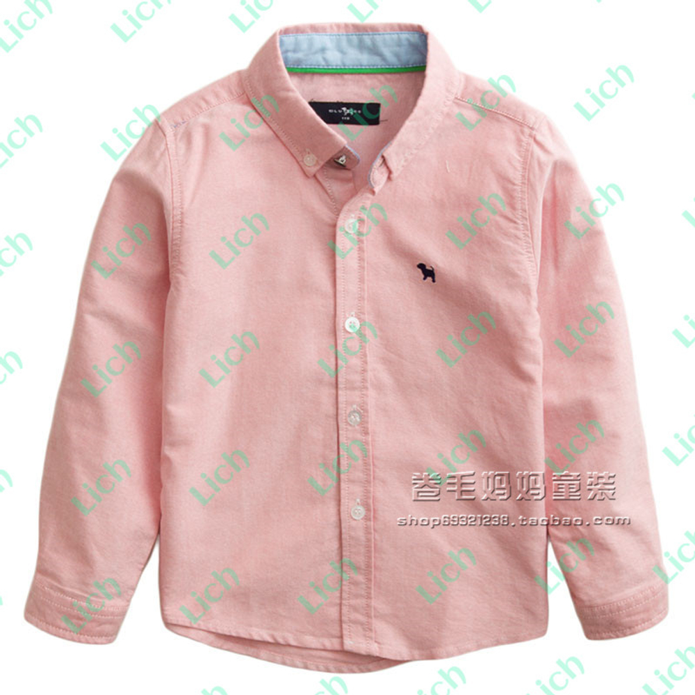 Рубашка однотонная с логотипом