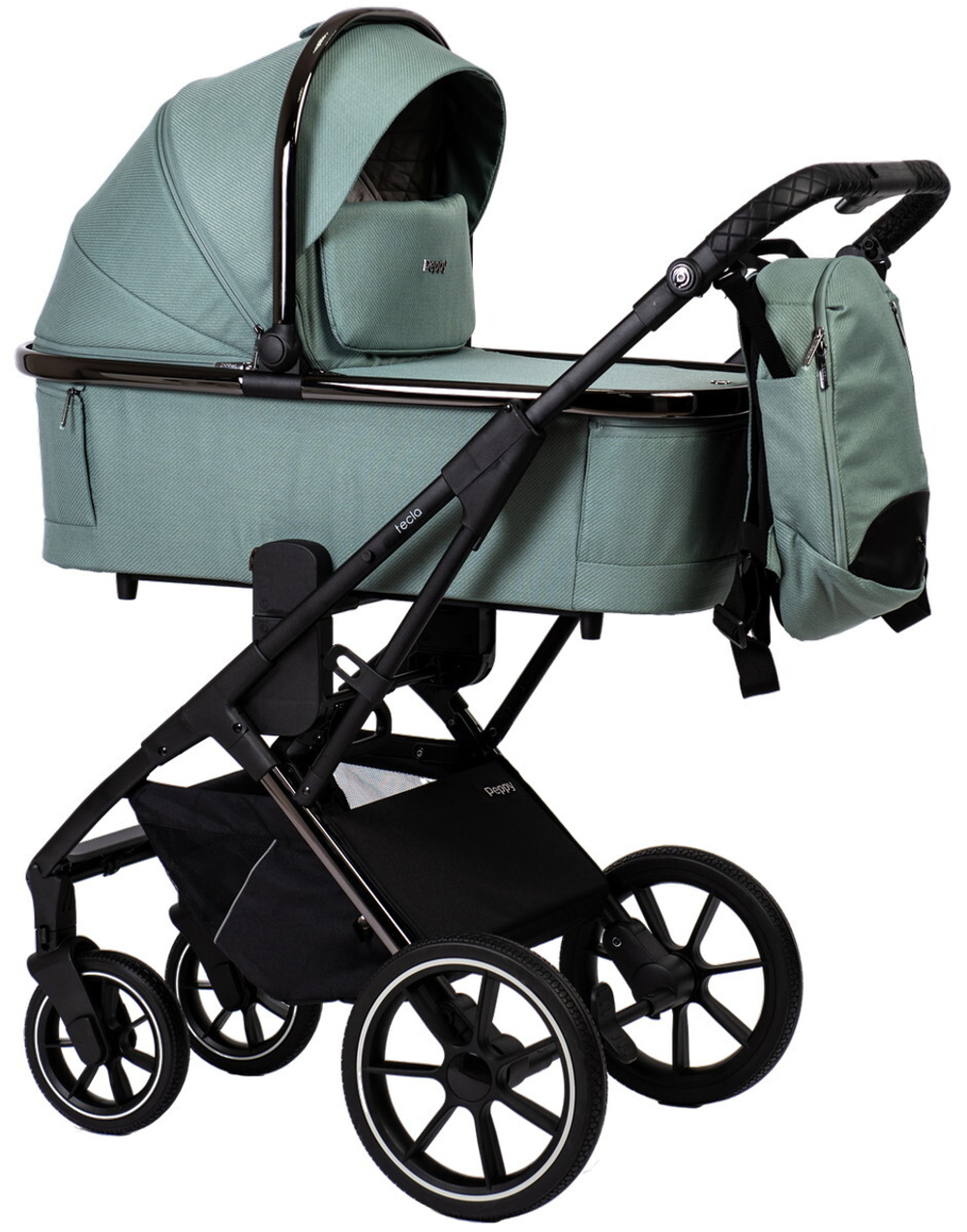 Детская коляска Peppy Tecla 2 в 1 Mint Chrome Edition (Мятный)