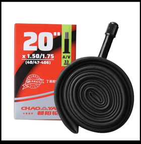 Велосипедная камера 20 дюймов ChaoYang 1.5-1.75" 40/47-406 ниппель AV33 вес 102гр