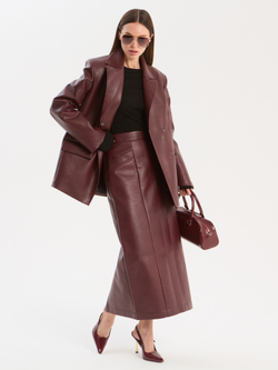 Полупальто из экокожи