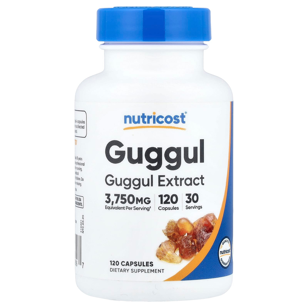 Nutricost, экстракт гуггула, 120 капсул (93,75 мг в 1 капсуле)
