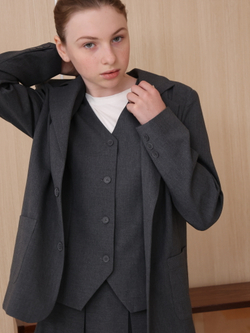 Жилет классический графитового цвета unisex