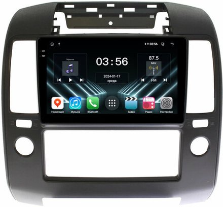 Магнитола для Nissan Navara D40 2004-2014 (кондиционер) - FarCar DX3066M монитор 9.5" IPS на Android 13, 4+64Гб, CarPlay