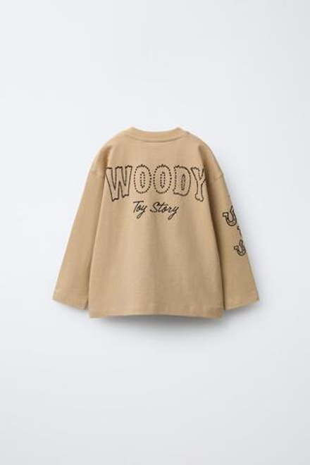ZARA ФУТБОЛКА С ПРИНТОМ TOY STORY © DISNEY PIXAR, СВЕТЛО-КОРИЧНЕВЫЙ