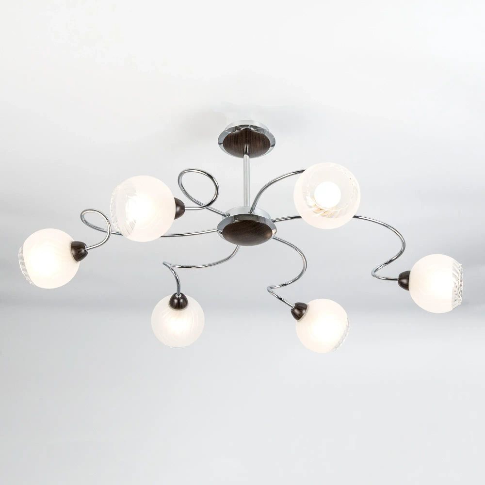 Citilux Одиссей CL130161 Люстра на штанге Венге Хром