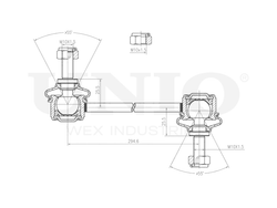 Стойка стабилизатора задняя/передняя UNIO SSP-50143